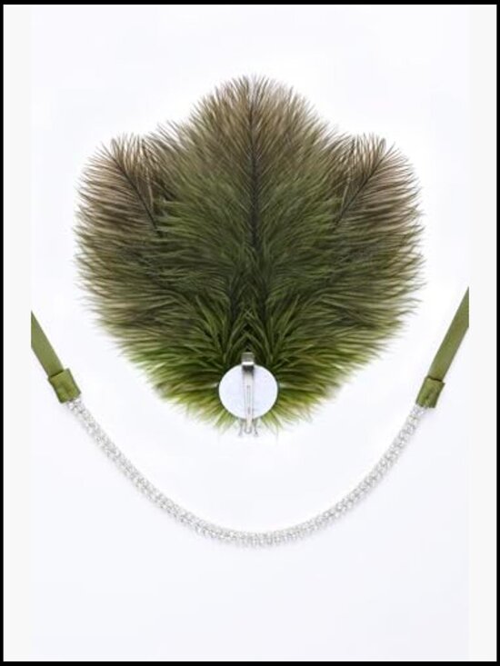 Feather Headband Handmade Vintage Gatsby Hair Accessory for Costume Parties